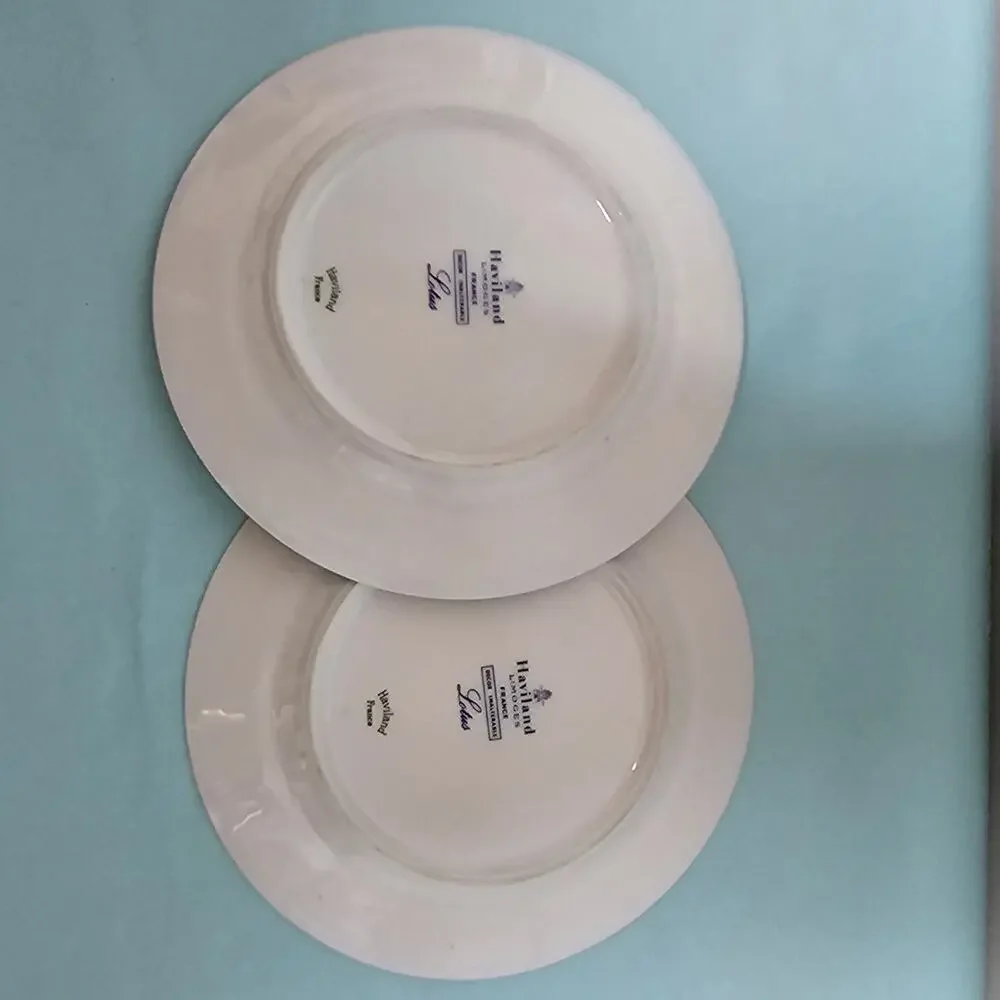 5 Haviland Limoges France Lotus Plates 3 - 8